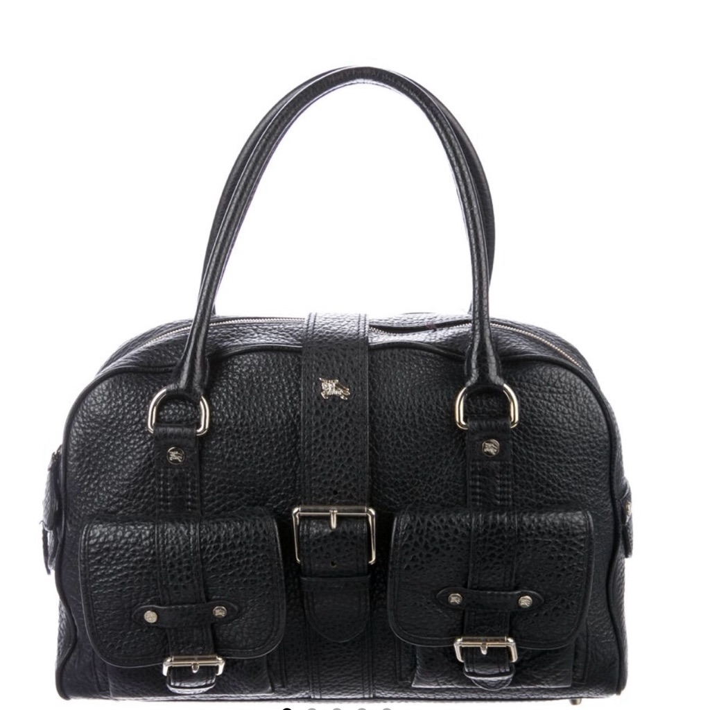 Very Rare Authentic Burberry Leather Bowler Bag